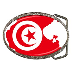 Tunisia Flag Map Geography Outline Belt Buckles by Sapixe