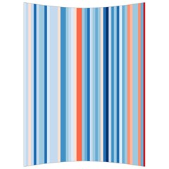 Blue And Coral Stripe 1 Back Support Cushion by dressshop