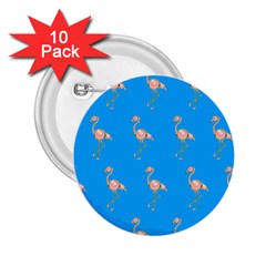 Flamenco Birds Exotic Nice Pink 2 25  Buttons (10 Pack)  by Pakrebo