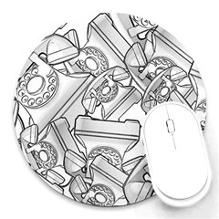 Phone Dial Communication Technology Round Mousepads by Pakrebo