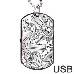 Phone Dial Communication Technology Dog Tag Usb Flash (one Side) by Pakrebo