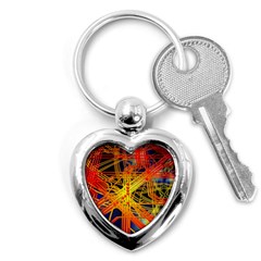 Board Circuits Control Center Trace Key Chain (heart) by Pakrebo