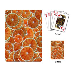 Oranges Background Playing Cards Single Design (rectangle) by HermanTelo