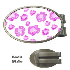 Pink Flower Money Clips (oval)  by scharamo
