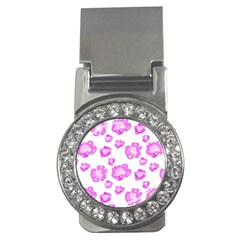 Pink Flower Money Clips (cz)  by scharamo