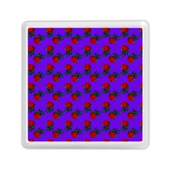 Red Roses Blue Purple Memory Card Reader (square) by snowwhitegirl