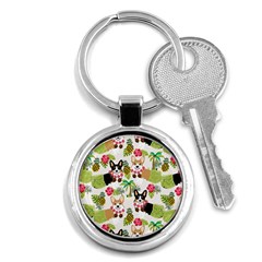 Corgis Pattern Key Chain (round) by Sudhe