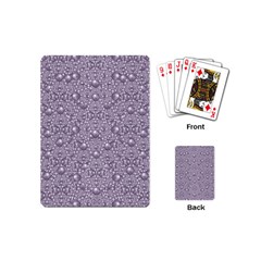 Baroque Pearls And Fauna Ornate Mandala Playing Cards Single Design (mini) by pepitasart