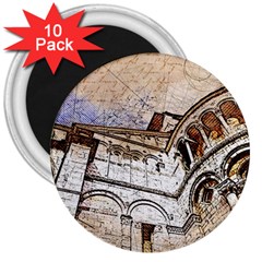 Building Architecture Columns 3  Magnets (10 Pack)  by Simbadda