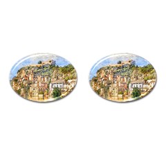 Architecture Town Travel Water Cufflinks (oval) by Simbadda