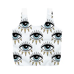 Eyes Pattern Full Print Recycle Bag (m) by Valentinaart