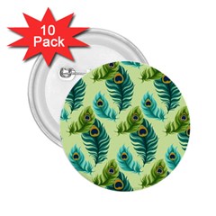 Peacock Feather Pattern 2 25  Buttons (10 Pack)  by Vaneshart
