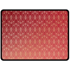 Red Gold Art Decor Double Sided Fleece Blanket (large)  by HermanTelo