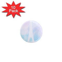 Pastel Eiffel s Tower, Paris 1  Mini Magnet (10 Pack)  by Lullaby