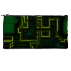 Seamless Pattern Texture Background Curcuit Pencil Cases by Simbadda