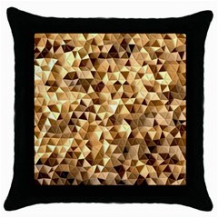 Pattern Fabric Shape Abstract Throw Pillow Case (black) by Simbadda