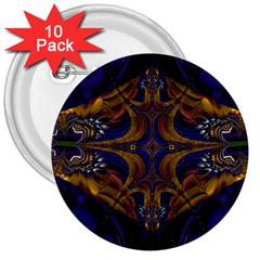 Abstract Art Artwork Fractal 3  Buttons (10 Pack)  by Wegoenart
