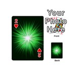 Green Blast Background Playing Cards 54 Designs (Mini) Front - Heart2