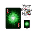 Green Blast Background Playing Cards 54 Designs (Mini) Front - Diamond3