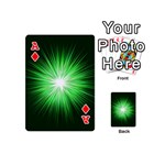 Green Blast Background Playing Cards 54 Designs (Mini) Front - DiamondA