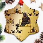 Anubis The Egyptian God Pattern Snowflake Ornament (Two Sides) Back