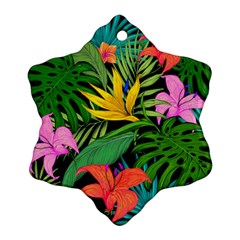 Tropical Greens Ornament (snowflake) by Sobalvarro
