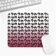 Retro Girl Daisy Chain Pattern Large Mousepads by snowwhitegirl