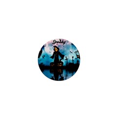 Funny Halloween Design With Skeleton, Pumpkin And Owl 1  Mini Magnets by FantasyWorld7
