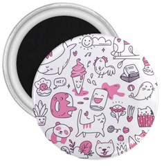 Set Kawaii Doodles 3  Magnets by Vaneshart