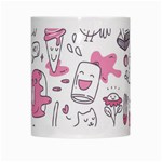 Set Kawaii Doodles White Mugs Center