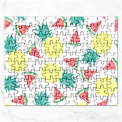 Vector Seamless Pattern With Pineapples Rectangular Jigsaw Puzzl by Vaneshart