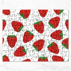 Seamless Pattern Fresh Strawberry Rectangular Jigsaw Puzzl by Vaneshart