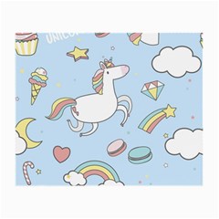 Unicorn Seamless Pattern Background Vector Small Glasses Cloth (2 Sides) by Sobalvarro