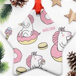 Unicorn Seamless Pattern Background Vector (1) Star Ornament (Two Sides) Back