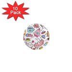 Set Kawaii Doodles 1  Mini Magnet (10 pack)  Front