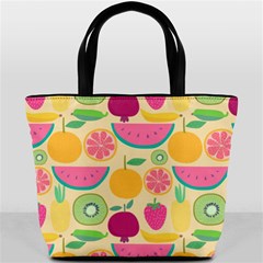 Seamless Pattern With Fruit Vector Illustrations Gift Wrap Design Bucket Bag by Vaneshart
