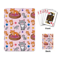 Cat Seamless Pattern Playing Cards Single Design (rectangle) by Vaneshart