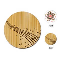 Background Music Nuts Sheet Playing Cards Single Design (round) by Mariart