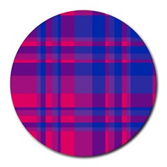 Bisexualplaid Round Mousepads by NanaLeonti