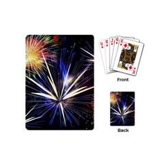Fireworks Rocket Night Lights Playing Cards Single Design (mini) by HermanTelo