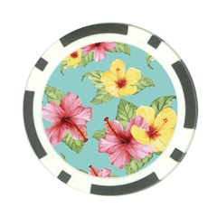 Hibiscus Poker Chip Card Guard by Sobalvarro