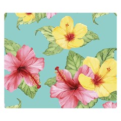 Hibiscus Double Sided Flano Blanket (small)  by Sobalvarro