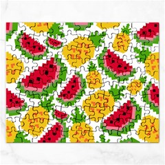 Watermelon Pattern Se Fruit Summer Rectangular Jigsaw Puzzl by Vaneshart
