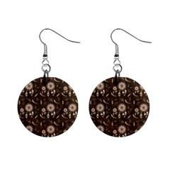 Wonderful Pattern With Dreamcatcher Mini Button Earrings by FantasyWorld7