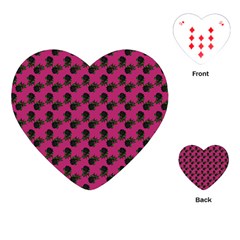 Black Rose Pink Playing Cards Single Design (heart) by snowwhitegirl