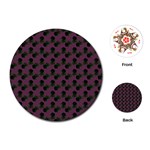 Black Rose Mauve Playing Cards Single Design (Round) Front