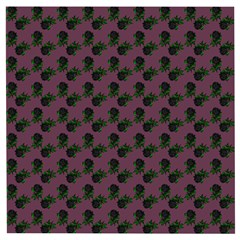Black Rose Mauve Wooden Puzzle Square by snowwhitegirl