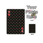 Carnation Pink Black Playing Cards 54 Designs (Mini) Front - Diamond9