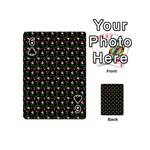 Carnation Pink Black Playing Cards 54 Designs (Mini) Front - Spade6