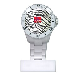 Striped By Traci K Plastic Nurses Watch by tracikcollection